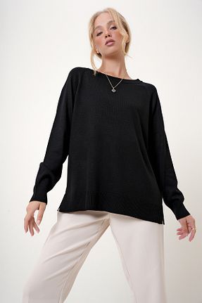 بلوز مشکی زنانه ساده Trend Alaçatı Stili - کد 848887502