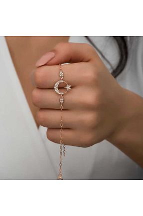 دستبند نقره صورتی زنانه 925 عیار fermershop - کد 856104729
