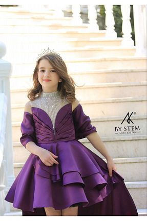 لباس بنفش بچه گانه بافتنی Ribbon kids - کد 824075778