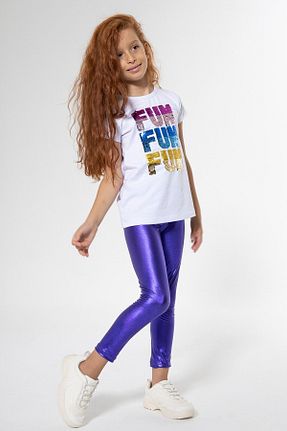 ساق شلواری بنفش بچه گانه بافت Colorinas - کد 42584601