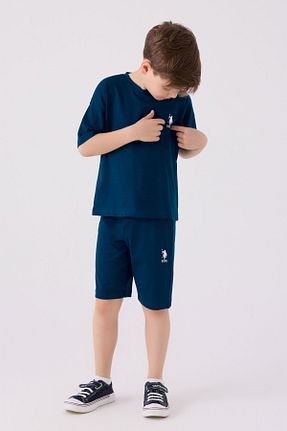ست بالاتنه و پائین تنه سرمه ای بچه گانه بافت U.S. Polo Assn. - کد 833583450