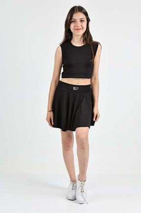 ست بالاتنه و پائین تنه مشکی بچه گانه بافتنی tunays shopping - کد 833052790