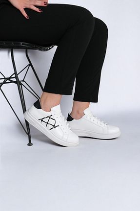 کفش اسنیکر سفید زنانه چرم اصل Marine - کد 855722945