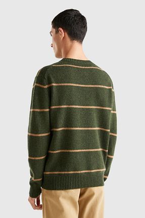 پلیور سبز مردانه ساده United Colors of Benetton - کد 778521945