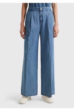 شلوار آبی زنانه پارچه United Colors of Benetton - کد 834561280