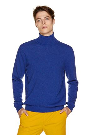 پلیور سرمه ای مردانه ساده United Colors of Benetton - کد 43548032