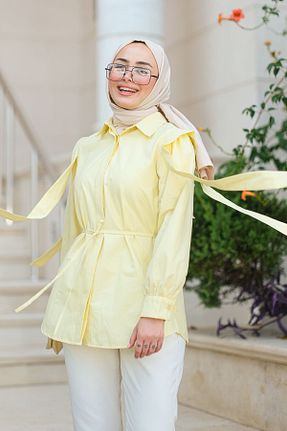 پیراهن حجاب زرد زنانه رگولار LOCCO - کد 855784731