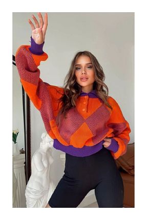 پلیور بنفش زنانه رگولار NATUFIAN STORE - کد 771960652