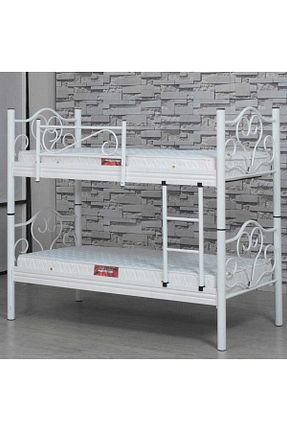 تختخواب دو طبقه سفید فلزی EnfigA - کد 6672284