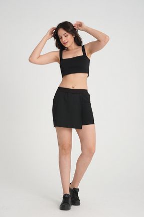 شلوارک و برمودا مشکی زنانه فاق بلند Dejabrew Jeans - کد 855837949