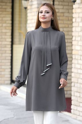 ست بالاتنه و پائین تنه حجاب طوسی زنانه سایز بزرگ Genel Markalar - کد 839068749