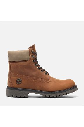 بوت / نیم بوت نارنجی مردانه چرم خالص Timberland - کد 854672281