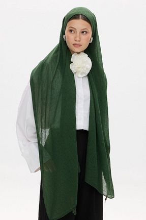 شال خاکی زنانه پنبه ای FENZA SCARF - کد 855365249