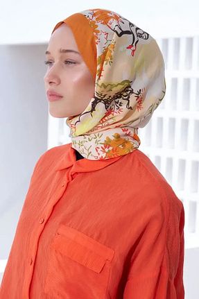 شال نارنجی زنانه ویسکون ED Scarf - کد 855216544