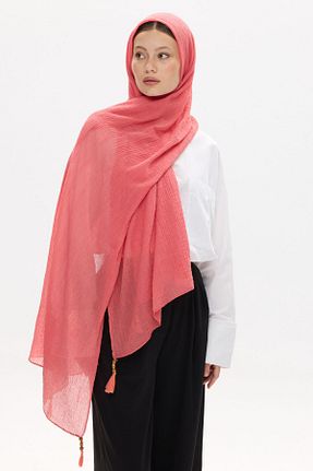 شال نارنجی زنانه پنبه ای FENZA SCARF - کد 855364913