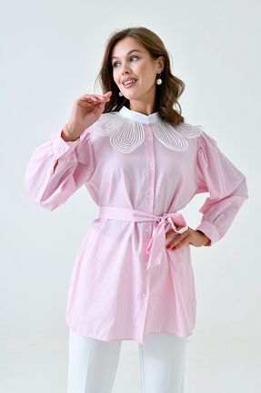 پیراهن حجاب صورتی زنانه رگولار MOONSC - کد 855959598
