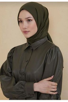 شال خاکی زنانه پنبه (نخی) کد 841229570