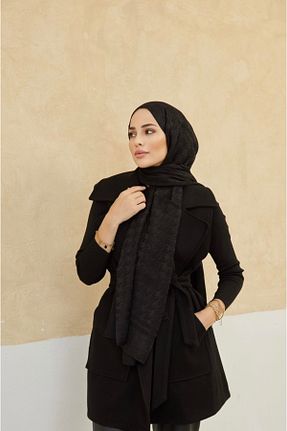 دستمال گردن مشکی زنانه ابریشم Jakar - کد 855987276