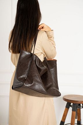 کیف دوشی قهوه ای زنانه چرم مصنوعی HONEY BAG - کد 788652809
