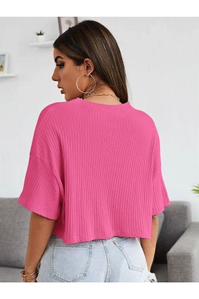 بلوز صورتی زنانه ساده Know - کد 641820161