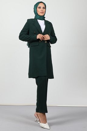 ست بالاتنه و پائین تنه حجاب سبز زنانه رگولار giz astore - کد 856002671