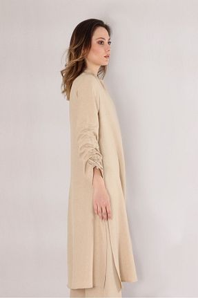 ست بالاتنه و پائین تنه بژ زنانه بافتنی Know - کد 825982930
