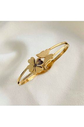 دستبند استیل (فولاد) طلائی زنانه استیل ضد زنگ Genel Markalar - کد 352203860
