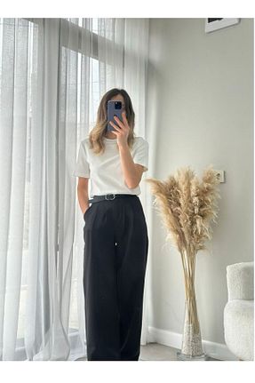 شلوار مشکی زنانه پارچه Butik - کد 856031158