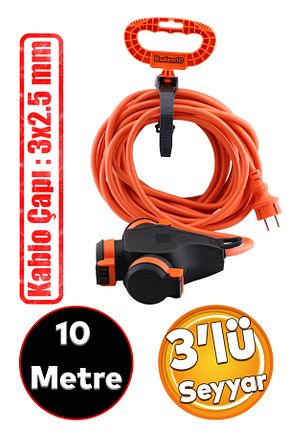 کابل افزودنی پریز گروهی مشکی 3 Badem10 - کد 856022196
