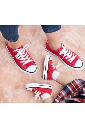کفش اسنیکر قرمز زنانه بند دار Pembe Potin - کد 237781783