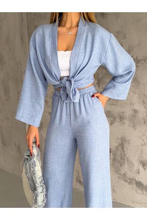 کافتان و کیمونو حجاب آبی زنانه پنبه ای exxitcollection - کد 856037176