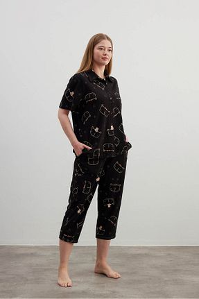 ست لباس راحتی مشکی زنانه ساده Hays - کد 856041120