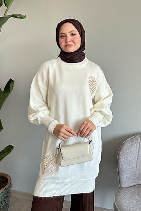 پلیور حجاب سفید زنانه اکریلیک InStyle - کد 856041212