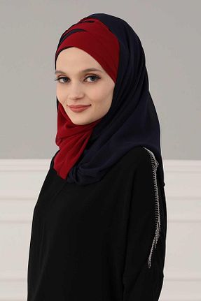 شال سرمه ای زنانه شیفون Aisha