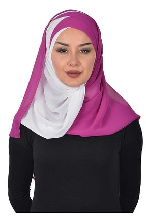 شال صورتی زنانه شیفون Aisha