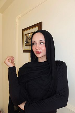 شال مشکی زنانه پنبه ای FASHION - کد 856041490