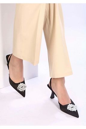 کفش پاشنه بلند کلاسیک مشکی زنانه ساتن DC DONNA - کد 839769442