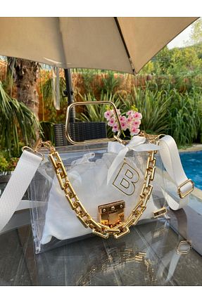 کیف دوشی سفید زنانه چرم مصنوعی AREV BAGS - کد 856078079