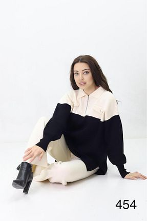 ست بالاتنه و پائین تنه بژ زنانه بافتنی DİVA - کد 856099113