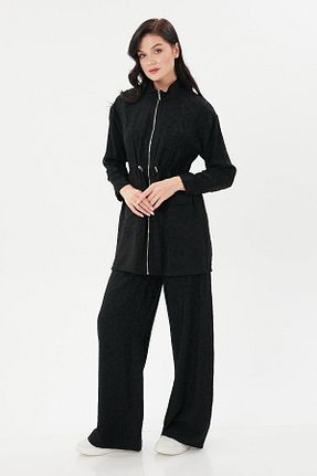 ست بالاتنه و پائین تنه حجاب مشکی زنانه Relaxed Jupe - کد 840439002