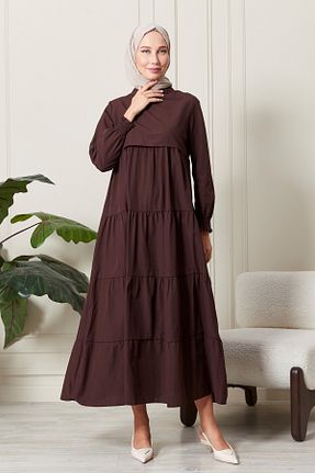 لباس قهوه ای زنانه بافتنی BRN - کد 856109486