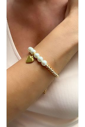 دستبند مروارید طلائی Kutcha Accessories - کد 814643029