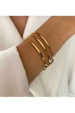 دستبند استیل (فولاد) طلائی زنانه استیل (فولاد) MYLACCESSORIES - کد 851003978
