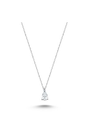 گردنبند نقره سفید زنانه 925 عیار Bulvardi - کد 118490428