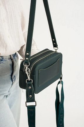 کیف دوشی سبز زنانه چرم مصنوعی Just Polo - کد 856157600