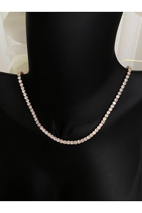 گردنبند جواهر طلائی زنانه برنجی Goddess - کد 828445372