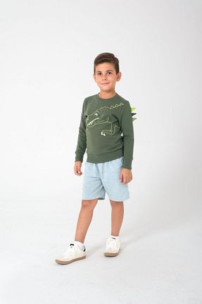 سوئیشرت خاکی بچه گانه چاپی Kyron - کد 846669557