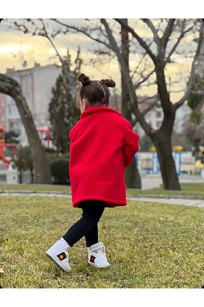 پالتو پشمی قرمز بچه گانه رگولار meqlife - کد 776839303