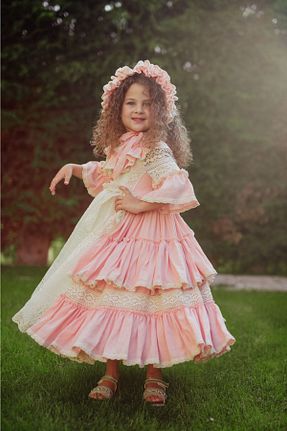 لباس صورتی بچه گانه بافتنی MIALORA EXCLUSİVE By Emel Ebru Özdemir - کد 365926023