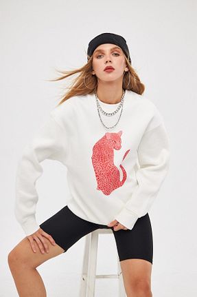 سوئیشرت سفید زنانه چاپی The Champ Clothing - کد 855595558